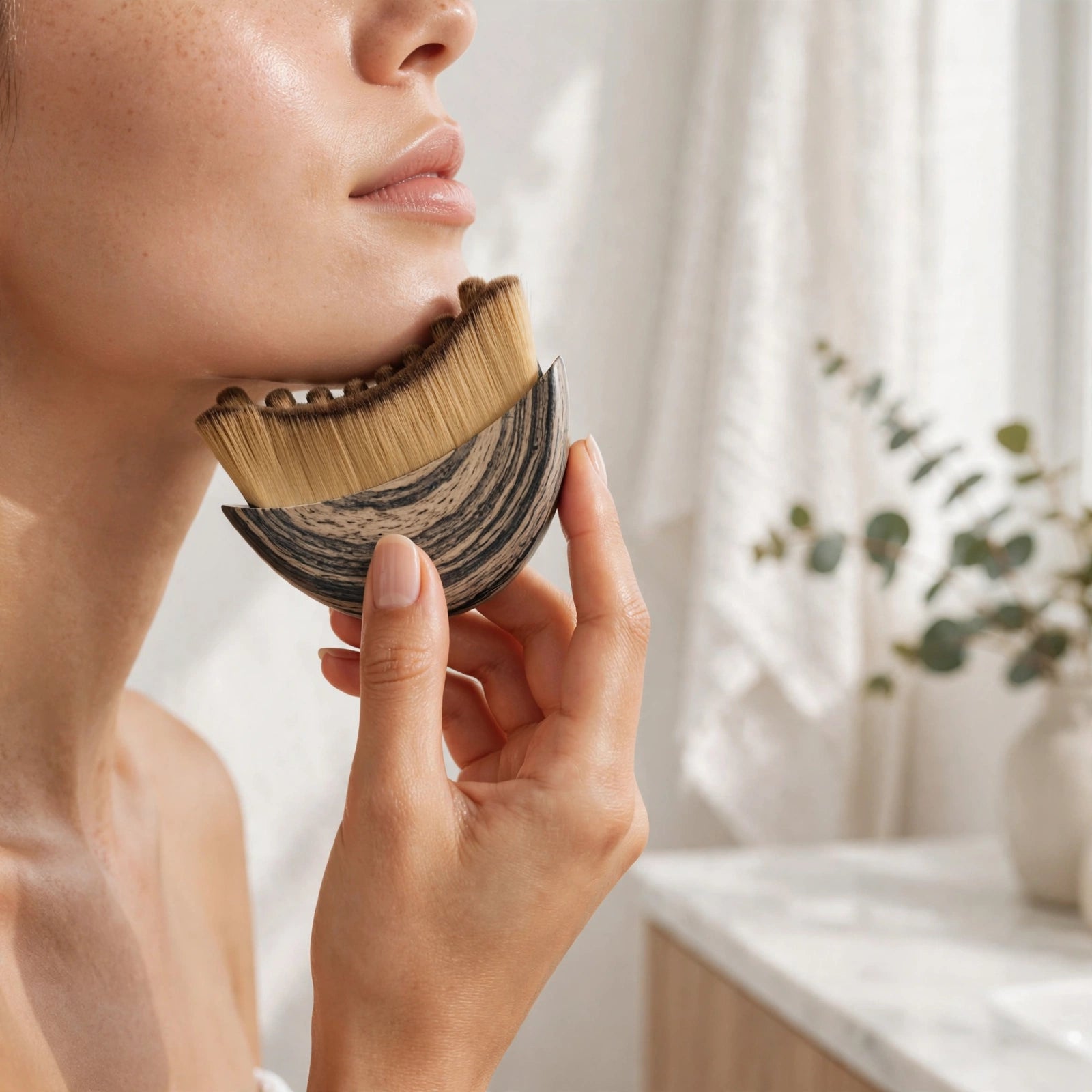 Brosse lymphatique visage